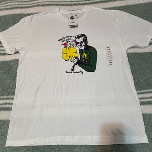 XXL Black Clover 🍀 Live Lucky White Retro Graphic T-Shirt